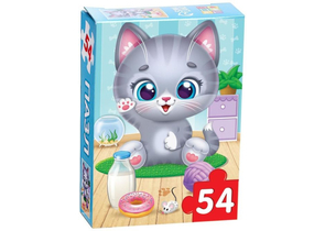 Пазлы детские Sima-Land, 17,5×13 см, 54 элемента, «Радостный котик» Пазлы детские Sima-Land, 17,5×13 см, 54 элемента, «Радостный котик»