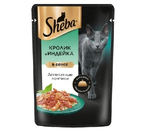 Корм влажный Sheba (для взрослых кошек), 75 г, «Ломтики в соусе. Кролик и индейка»