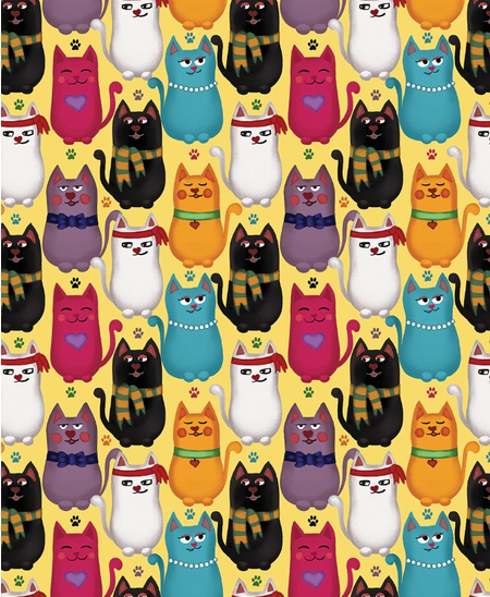 Сумка-шоппер Joy Textile (ткань под лен), 35*37*7 см, «Стильные котики»