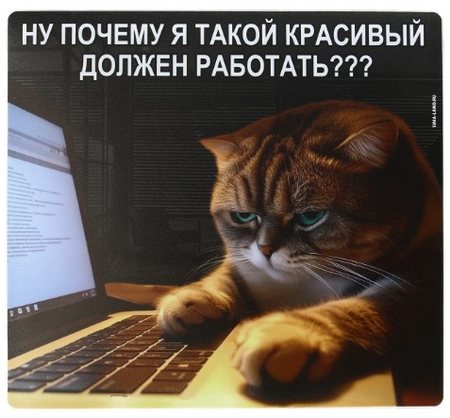 Коврик для мыши Sima-Land, 22*20 см, «Красивые тоже работают» Коврик для мыши Sima-Land, 22*20 см, «Красивые тоже работают»