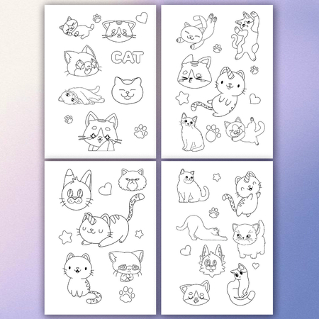 Стикербук-раскраска с наклейками Brauberg «Раскрась и наклей», 8 листов, 120 стикеров, на гребне, «Котики» Стикербук-раскраска с наклейками Brauberg «Раскрась и наклей», 8 листов, 120 стикеров, на гребне, «Котики»