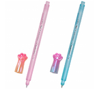 Ручка шариковая Funster Acryl Mix с топпером, Paws, корпус ассорти, стержень синий