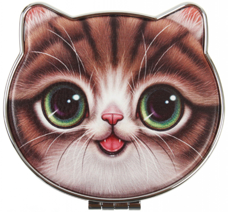 Зеркальце карманное складное Meshu, 75*60 мм, Ginger