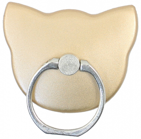 Держатель-подставка с кольцом для телефона LuazON, форма «Кошки», золотистый