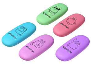 Ластик Berlingo Lazy Cats, 49×23×4 мм, ассорти