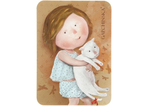 Открытка поздравительная, 140×195 мм, «С белым котиком» Открытка поздравительная, 140×195 мм, «С белым котиком»