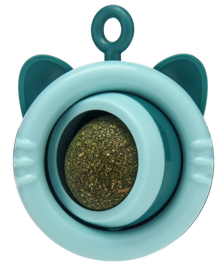 Игрушка с кошачьей мятой Sima-Land, «Вращающийся кот», 6,9*5,5 см, голубой