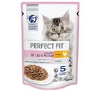 Корм влажный Perfect Fit (для котят), 75 г, «Курица в соусе»