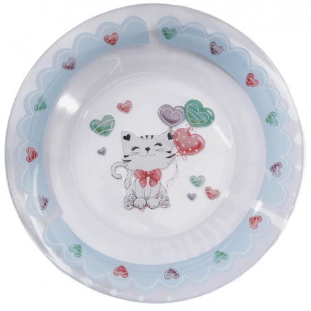 Тарелка стеклянная «Котенок», диаметр 20 см