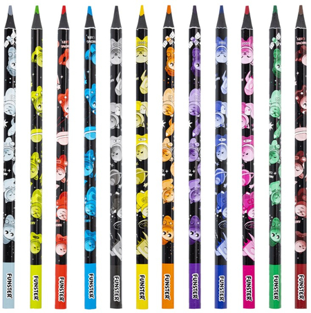 Карандаши цветные Funster Among Cats, 12 цветов, длина 175 мм, ассорти Карандаши цветные Funster Among Cats, 12 цветов, длина 175 мм, ассорти