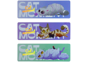 Закладки пластиковые для книг Meshu, 3 шт., 45×135 мм, Сat Moment Закладки пластиковые для книг Meshu, 3 шт., 45×135 мм, Сat Moment