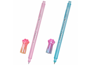 Ручка шариковая Funster Acryl Mix с топпером, Paws, корпус ассорти, стержень синий