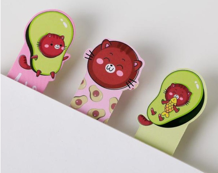 Набор фигурных закладок, 5 шт., Avocato