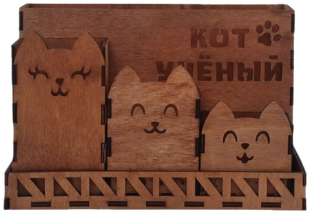 Органайзер деревянный Sima-Land, 23,5*14,2*3 см, «Коты» Органайзер деревянный Sima-Land, 23,5*14,2*3 см, «Коты»