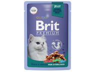 Корм влажный Brit Premium Sterilised (для стерилизованных кошек)