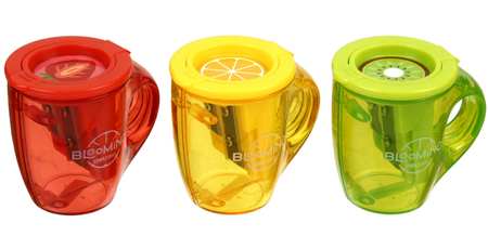 Точилка пластиковая Deli Cup, 2 отверстия, с контейнером, ассорти