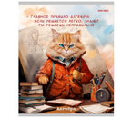 Тетрадь предметная А5, 48 л. на скобе «Жил-был кот», 170×207 мм, клетка, «Алгебра»