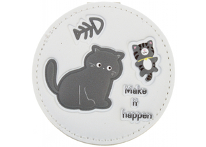 Зеркальце карманное складное Meshu, 70×70 мм, Black Cat Зеркальце карманное складное Meshu, 70×70 мм, Black Cat