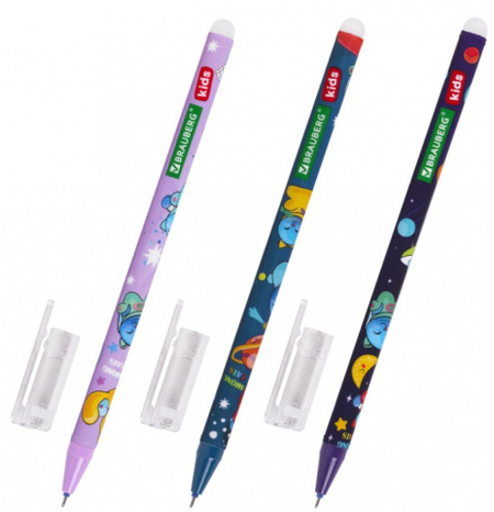 Ручка гелевая Brauberg Kids «Пиши-Стирай», Among Cats, корпус ассорти, стержень синий