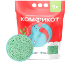 Наполнитель комкующийся «Комфикот» Tofu, 5 л (2,3 кг), «Зеленый чай»