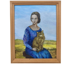 Картина «Кот» №2602 (Джонс А.С.), 17×24 см, холст, масло