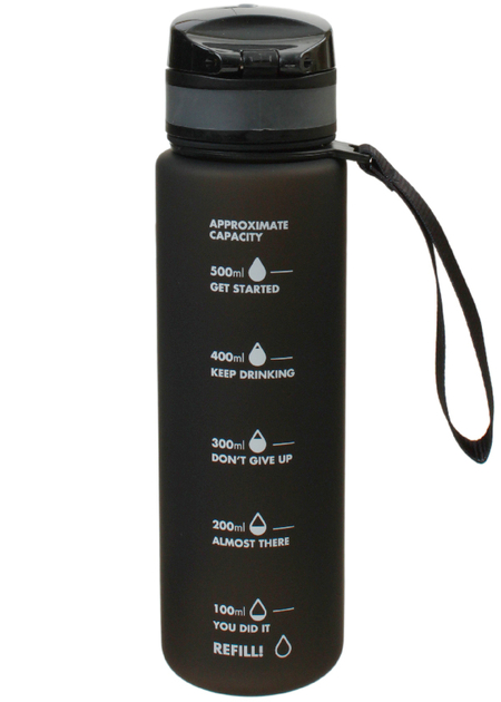 Бутылка для воды пластиковая Meshu, 600 мл, «Выходи за рамки», черная Бутылка для воды пластиковая Meshu, 600 мл, «Выходи за рамки», черная