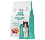 Корм сухой Brit Care Superpremium Sterilised Urinary Care (для профилактики МКБ у стерилизованных кошек), 400 г, индейка с уткой