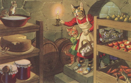 , «В погребе» (котики и мыши)