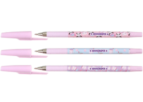 Ручка шариковая «Юнландия» Soft Touch Print, Purrmaid, корпус ассорти, стержень синий