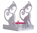 Подсвечник металлический на 1 свечу Sima-Land, 6,5×5,5×7 см, «Кошечка», белый Подсвечник металлический на 1 свечу Sima-Land, 6,5×5,5×7 см, «Кошечка», белый