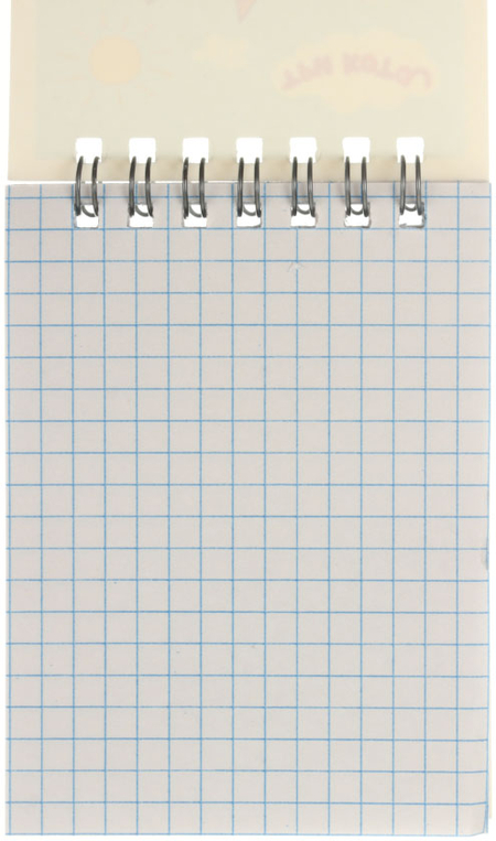 Блокнот на гребне «Полиграф Принт» (А7), 75*100 мм, 40 л., клетка, «Три кота», ассорти