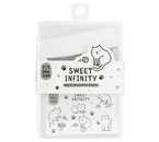 Степлер-мини со скобами Meshu Sweet Infinity, скобы №24/6, 20 л., 60 мм, корпус белый + скобы №24/6 (400 шт.)