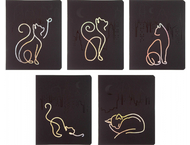 Тетрадь общая А5, 48 л. на скобе «Голографические кошки»