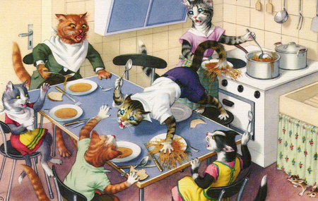 , «Драка на кухне за столом» , «Драка на кухне за столом»