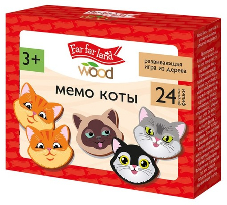 Игра-мемо настольная «Коты. Far Far Land Wood», 24 фишки, 3+