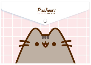 Папка для тетрадей на кнопке Pusheen, 235×330 мм