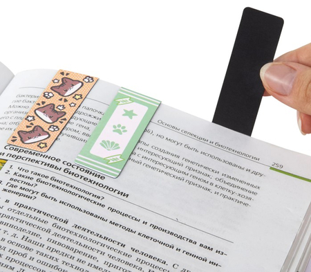 Набор закладок для книг магнитных Brauberg, 6 шт., 60*20 мм, «Милые коты», ассорти Набор закладок для книг магнитных Brauberg, 6 шт., 60*20 мм, «Милые коты», ассорти