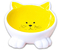 Миска керамическая для кошек Mr.Kranch «Мордочка кошки», 100 мл, желтая (на ножках)