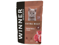 Корм влажный «Мираторг» Winner Extra Meat (для котят от 1 до 12 месяцев)