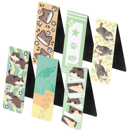 Набор закладок для книг магнитных Brauberg, 6 шт., 60*20 мм, «Милые коты», ассорти Набор закладок для книг магнитных Brauberg, 6 шт., 60*20 мм, «Милые коты», ассорти