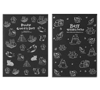 Скетчбук-блокнот креативный, 185×260 мм, 26 л., черные листы, «Наилучшие пожелания. Котики», ассорти