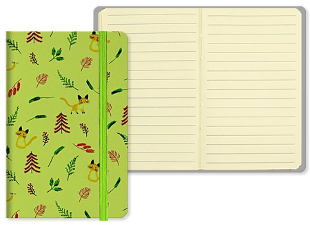 Книжка записная на резинке «Котики и листочки» (А6), 90*140 мм, 80 л., линия, зеленая Книжка записная на резинке «Котики и листочки» (А6), 90*140 мм, 80 л., линия, зеленая