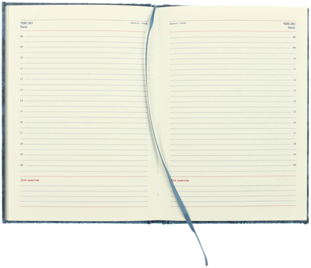 Ежедневник недатированный Lorex Velvet А6 (В6), 125*175 мм, 192 л., синий