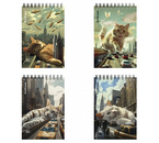 Блокнот на гребне ErichKrause, 100×146 мм, 80 л., клетка, Вig City Cats, ассорти