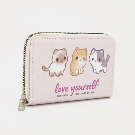 Кошелек из искусственной кожи на молнии, 13*8,5*2 см, Love Yourself