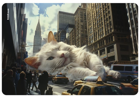 Подложка настольная детская ErichKrause, 43*29 см, толщина пластика 0,55 мм, Big City Cats
