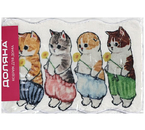 Коврик придверный полиэстровый Sima-Land, 39,5×60,5 см, «Котята»