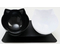 Миски пластиковые на подставке Sima-Land, 2 шт.: 500 мл, 27,5*14*15 см, черная и белая на черной подставке