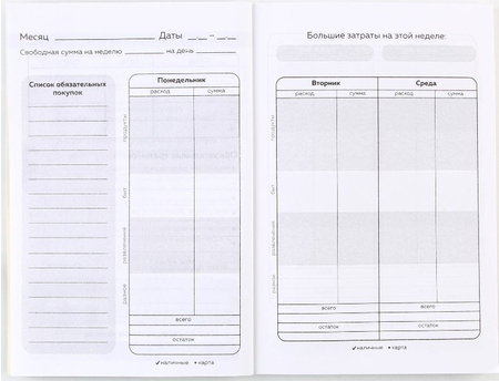 Блокнот для планирования финансов Cashbook, 100*140 мм, 68 л., «Кот»