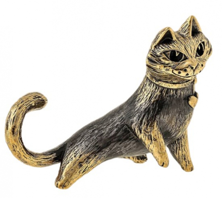 Фигурка сувенирная «Кошка» BronzaMania, «Кошка с сердечком»